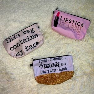 Makeup bags all 3 sold together